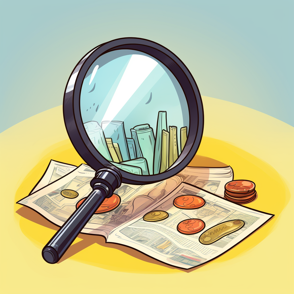 CID providing pricing transparency represented by a magnifying glass over a price sheet