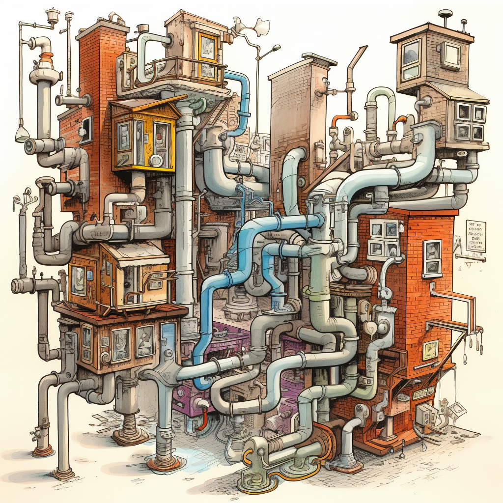 NYC sanitary water system cartoon